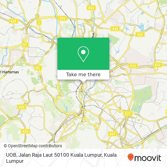 UOB, Jalan Raja Laut 50100 Kuala Lumpur map