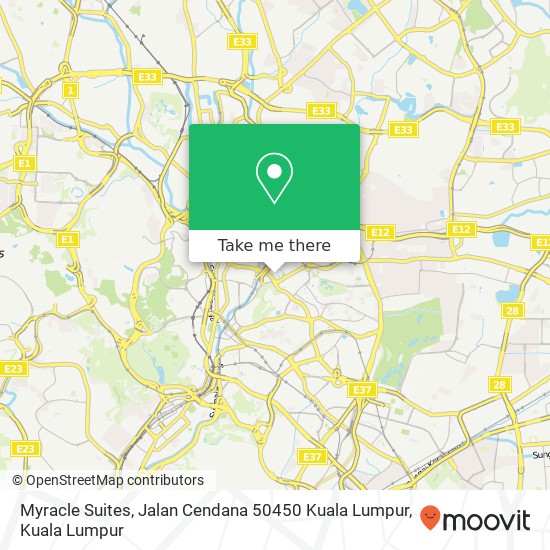 Myracle Suites, Jalan Cendana 50450 Kuala Lumpur map