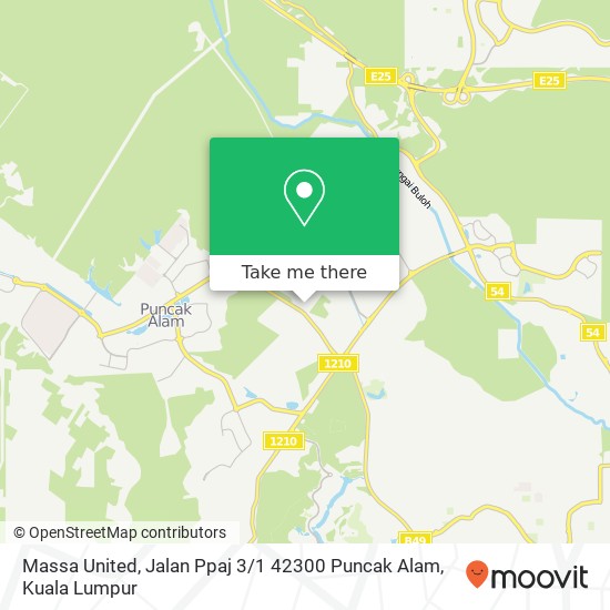 Massa United, Jalan Ppaj 3 / 1 42300 Puncak Alam map