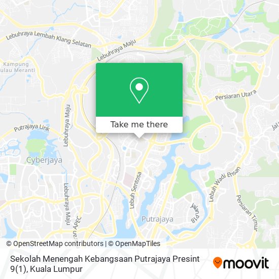 Sekolah Menengah Kebangsaan Putrajaya Presint 9(1) map