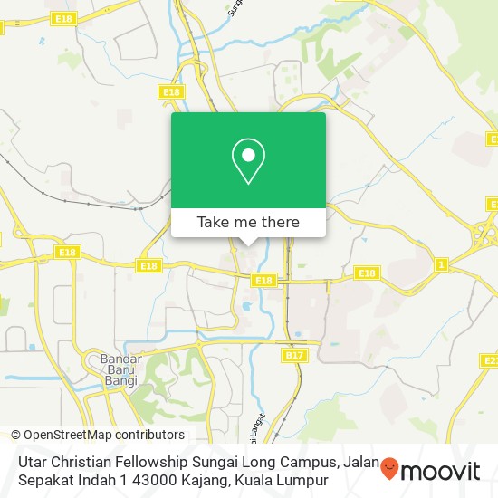 Utar Christian Fellowship Sungai Long Campus, Jalan Sepakat Indah 1 43000 Kajang map