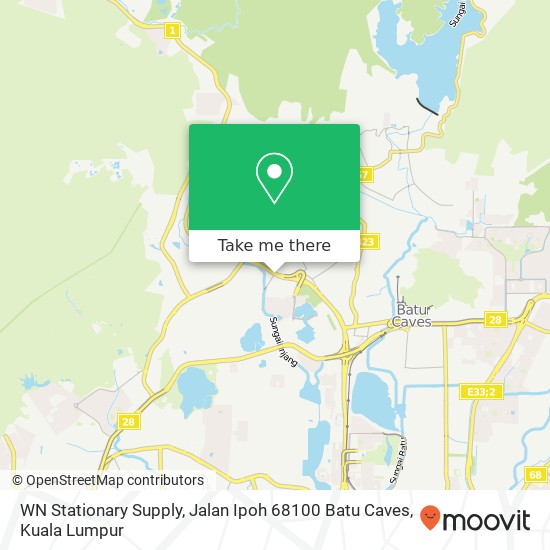 Peta WN Stationary Supply, Jalan Ipoh 68100 Batu Caves