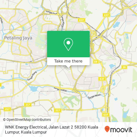 Peta WNK Energy Electrical, Jalan Lazat 2 58200 Kuala Lumpur