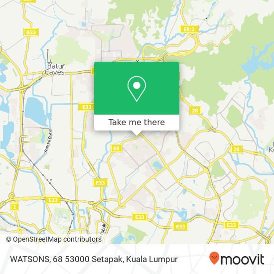 Peta WATSONS, 68 53000 Setapak