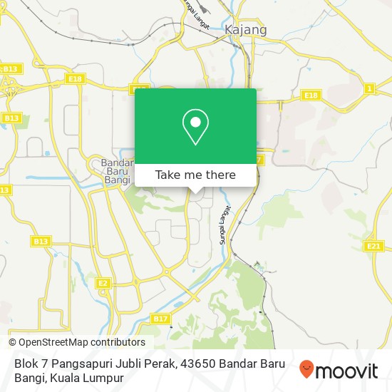 Peta Blok 7 Pangsapuri Jubli Perak, 43650 Bandar Baru Bangi