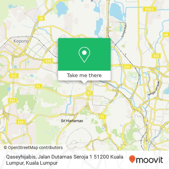 Qaseyhijabis, Jalan Dutamas Seroja 1 51200 Kuala Lumpur map