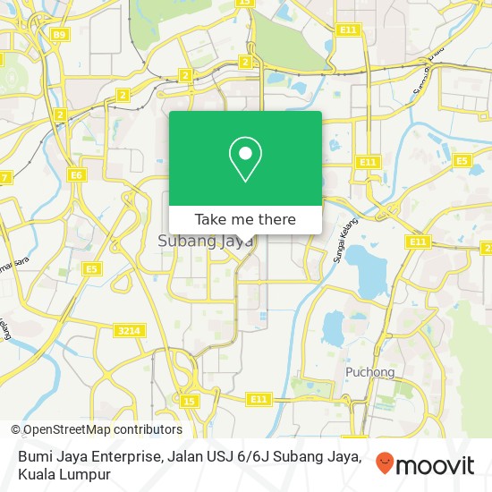 Bumi Jaya Enterprise, Jalan USJ 6 / 6J Subang Jaya map