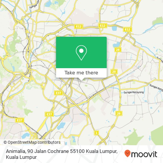 Animalia, 90 Jalan Cochrane 55100 Kuala Lumpur map