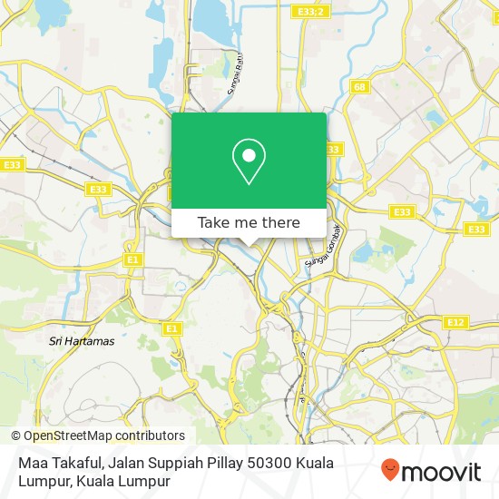 Maa Takaful, Jalan Suppiah Pillay 50300 Kuala Lumpur map