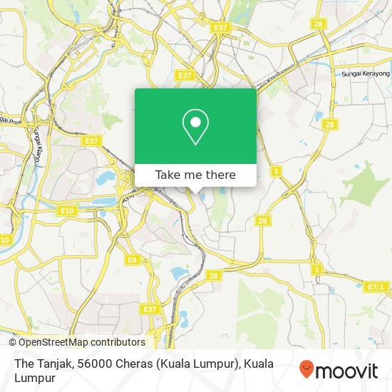 Peta The Tanjak, 56000 Cheras (Kuala Lumpur)