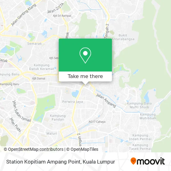Station Kopitiam Ampang Point map