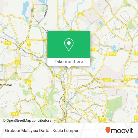 Grabcar Malaysia Daftar map