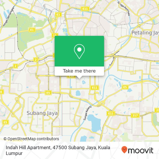 Peta Indah Hill Apartment, 47500 Subang Jaya