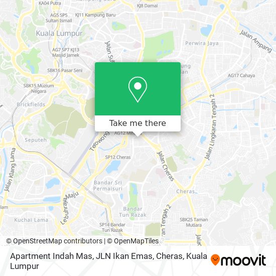 Apartment Indah Mas, JLN Ikan Emas, Cheras map