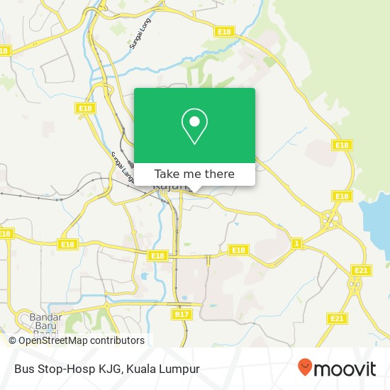 Bus Stop-Hosp KJG map