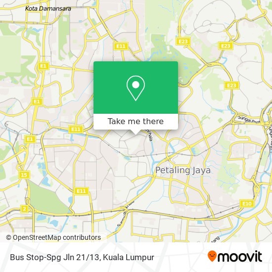 Bus Stop-Spg Jln 21/13 map
