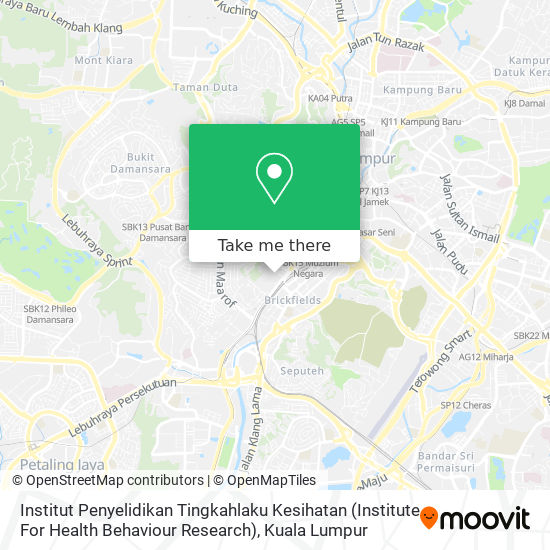 Peta Institut Penyelidikan Tingkahlaku Kesihatan (Institute For Health Behaviour Research)