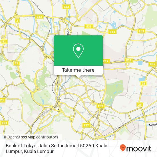 Bank of Tokyo, Jalan Sultan Ismail 50250 Kuala Lumpur map
