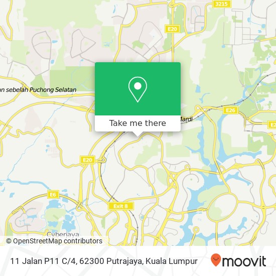 Peta 11 Jalan P11 C / 4, 62300 Putrajaya