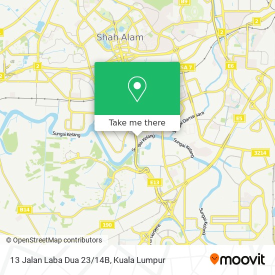 13 Jalan Laba Dua 23/14B map