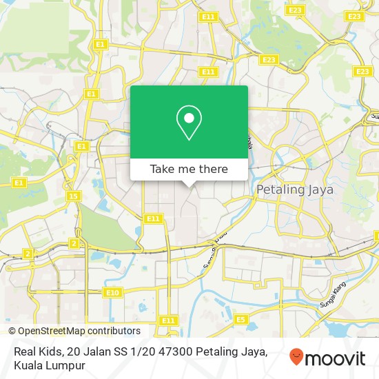 Real Kids, 20 Jalan SS 1 / 20 47300 Petaling Jaya map