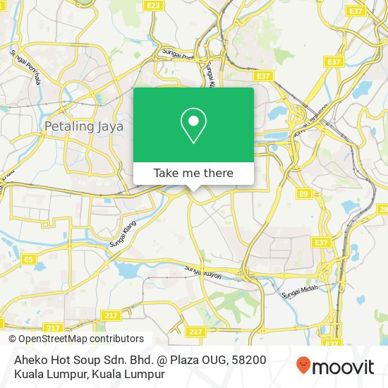 Aheko Hot Soup Sdn. Bhd. @ Plaza OUG, 58200 Kuala Lumpur map