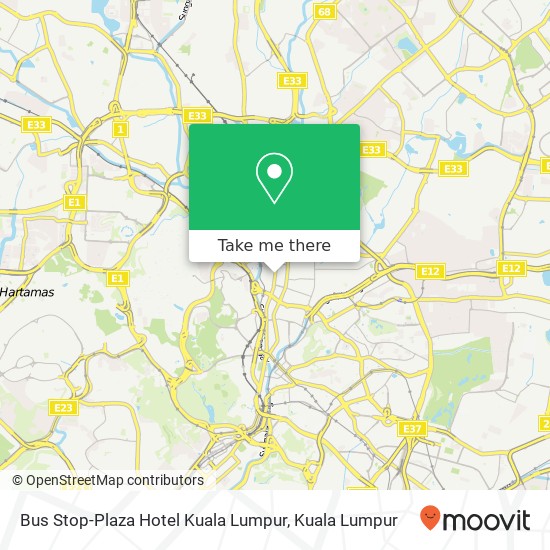 Bus Stop-Plaza Hotel Kuala Lumpur map
