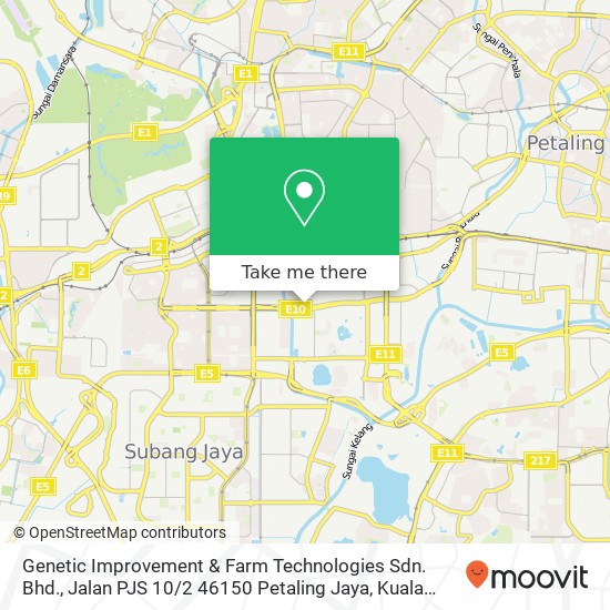 Genetic Improvement & Farm Technologies Sdn. Bhd., Jalan PJS 10 / 2 46150 Petaling Jaya map