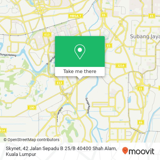 Skynet, 42 Jalan Sepadu B 25 / B 40400 Shah Alam map