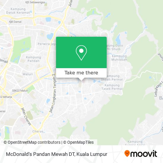 McDonald's Pandan Mewah DT map