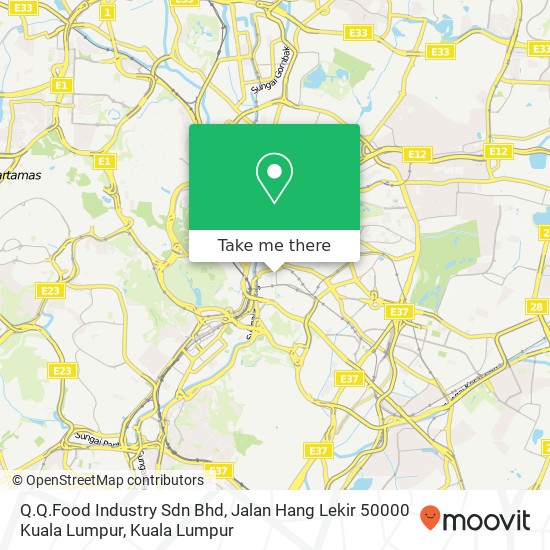 Q.Q.Food Industry Sdn Bhd, Jalan Hang Lekir 50000 Kuala Lumpur map