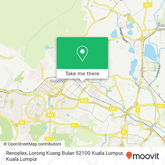 Renoplex, Lorong Kuang Bulan 52100 Kuala Lumpur map