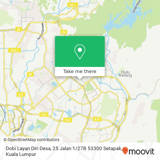 Peta Dobi Layan Diri Desa, 25 Jalan 1 / 27B 53300 Setapak