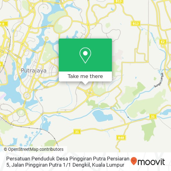 Peta Persatuan Penduduk Desa Pinggiran Putra Persiaran 5, Jalan Pinggiran Putra 1 / 1 Dengkil