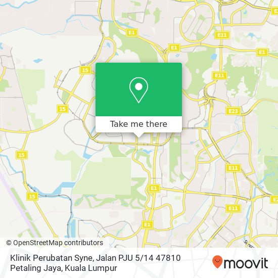 Klinik Perubatan Syne, Jalan PJU 5 / 14 47810 Petaling Jaya map