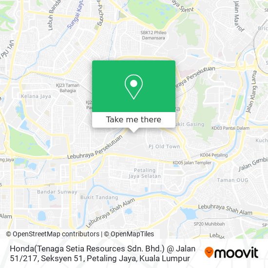 Peta Honda(Tenaga Setia Resources Sdn. Bhd.) @ Jalan 51 / 217, Seksyen 51, Petaling Jaya