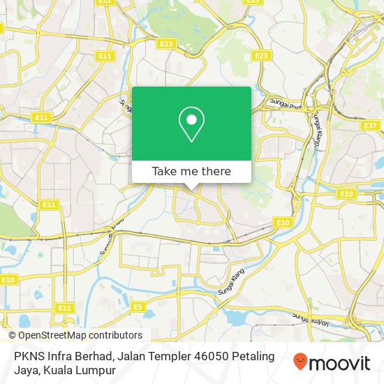 Peta PKNS Infra Berhad, Jalan Templer 46050 Petaling Jaya