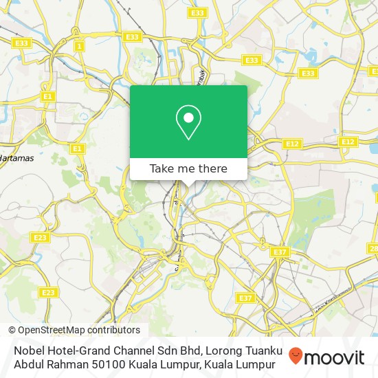 Nobel Hotel-Grand Channel Sdn Bhd, Lorong Tuanku Abdul Rahman 50100 Kuala Lumpur map