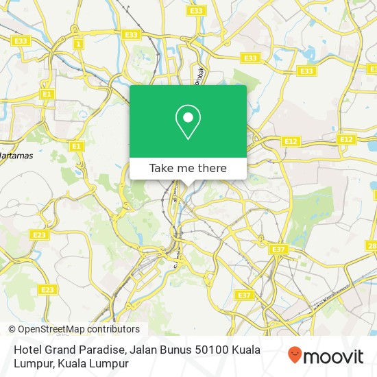 Hotel Grand Paradise, Jalan Bunus 50100 Kuala Lumpur map