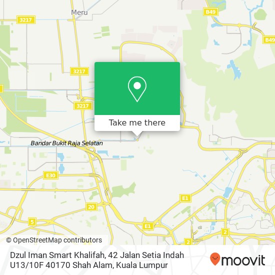 Dzul Iman Smart Khalifah, 42 Jalan Setia Indah U13 / 10F 40170 Shah Alam map