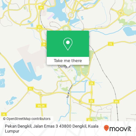 Peta Pekan Dengkil, Jalan Emas 3 43800 Dengkil