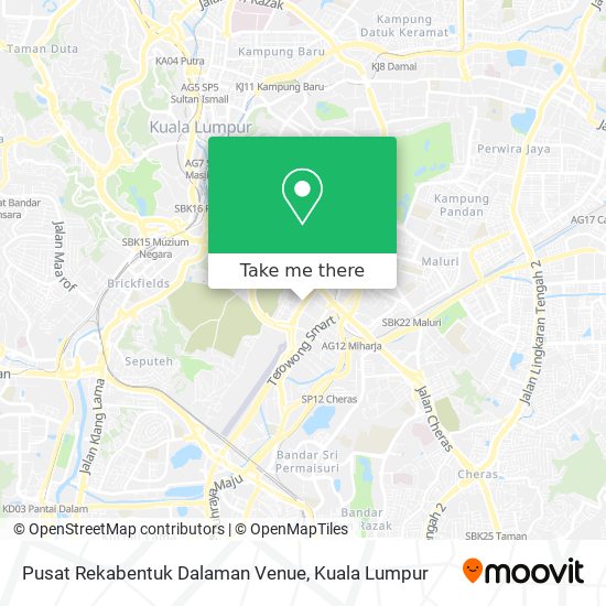 Peta Pusat Rekabentuk Dalaman Venue