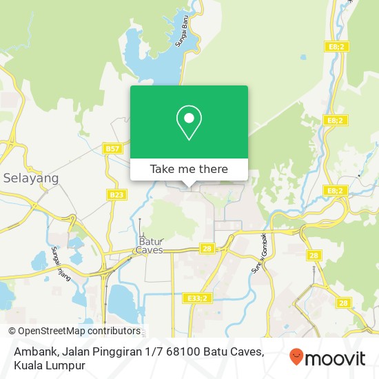 Peta Ambank, Jalan Pinggiran 1 / 7 68100 Batu Caves