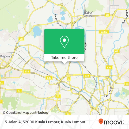 Peta 5 Jalan A, 52000 Kuala Lumpur