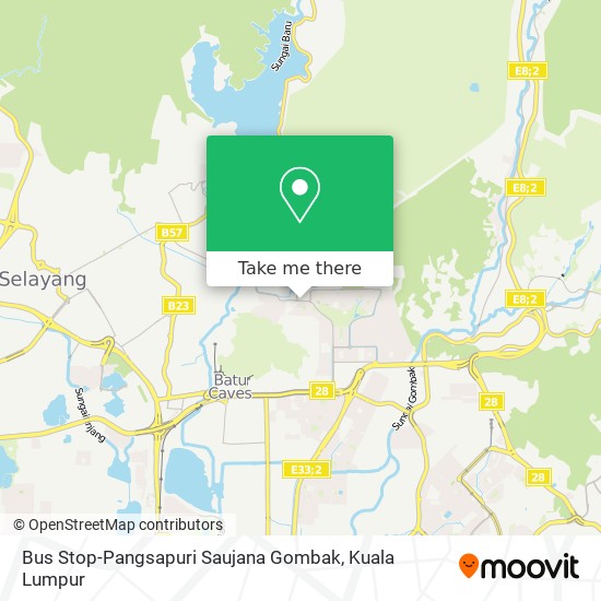Peta Bus Stop-Pangsapuri Saujana Gombak