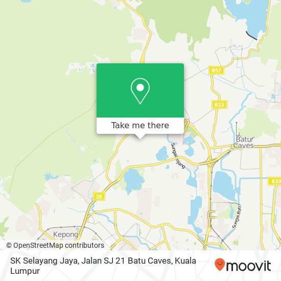 Peta SK Selayang Jaya, Jalan SJ 21 Batu Caves