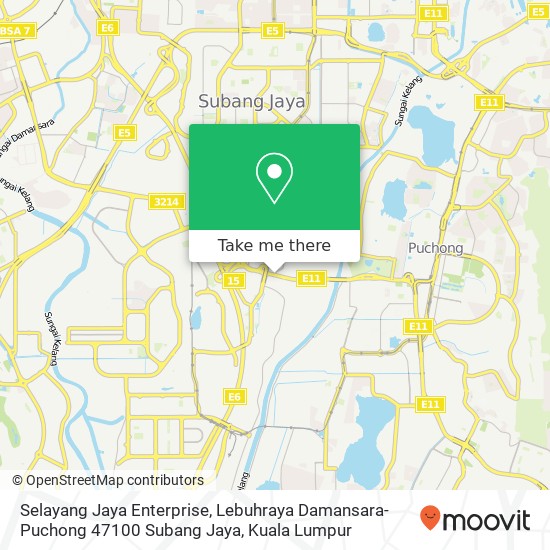 Peta Selayang Jaya Enterprise, Lebuhraya Damansara-Puchong 47100 Subang Jaya
