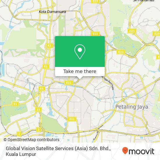 Global Vision Satellite Services (Asia) Sdn. Bhd. map