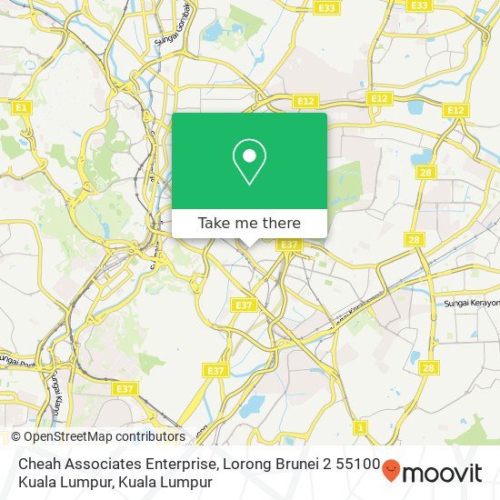 Cheah Associates Enterprise, Lorong Brunei 2 55100 Kuala Lumpur map