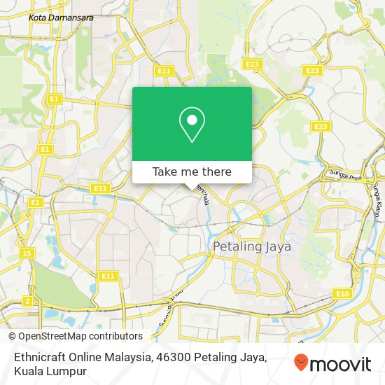 Peta Ethnicraft Online Malaysia, 46300 Petaling Jaya